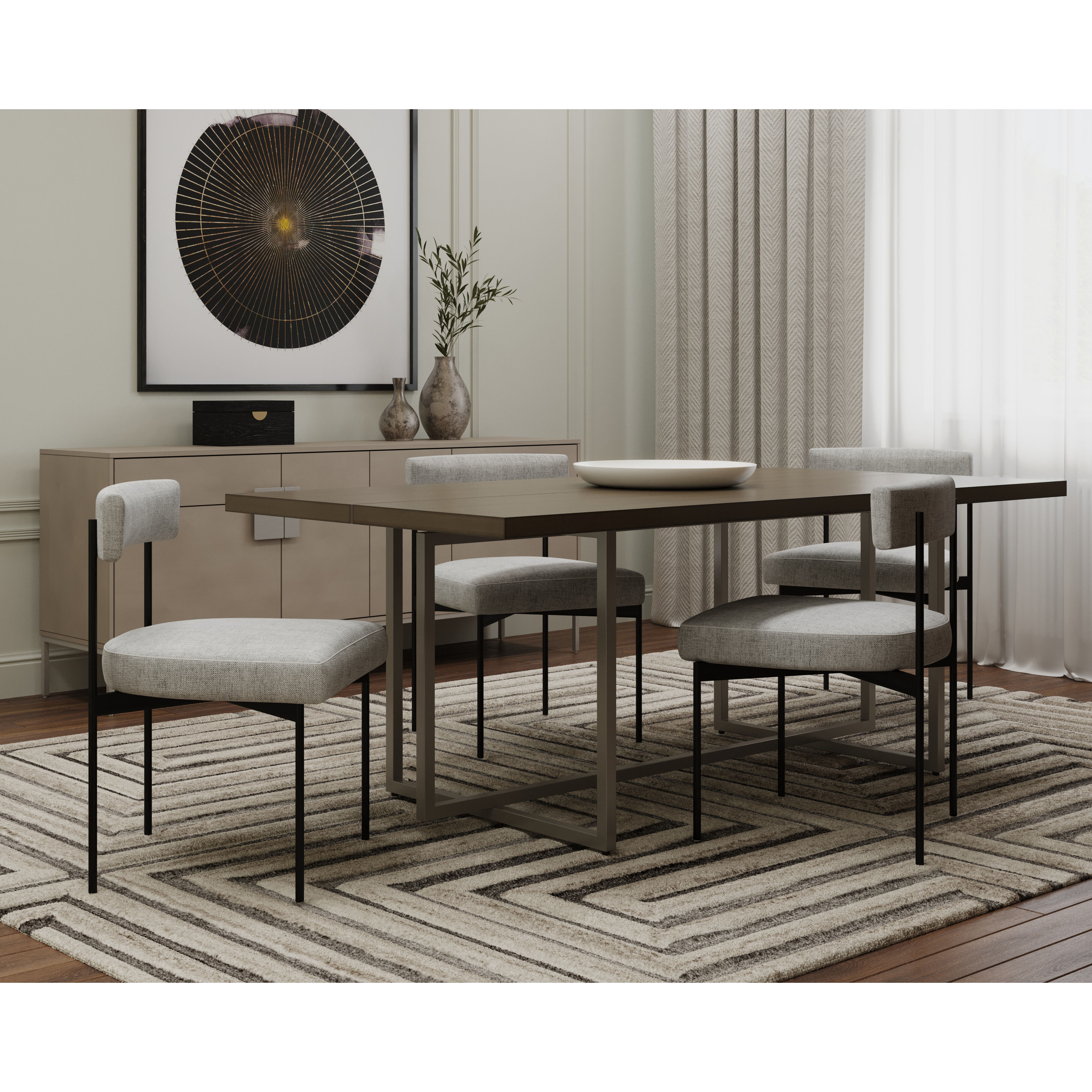 Seneca Black / Polo Club Stone Dining Chair, Set Of 2